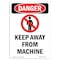Signmission OSHA Sign, Keep Away From Machine, 7in X 5in Decal, 5" W, 7" H, Portrait, Keep Away From Machine OS-DS-D-57-V-1379 - alternate 1